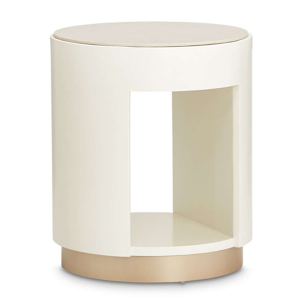 AICO by Michael Amini - La Rachelle Round End Table - Champagne - 9034224-136 veiw 6