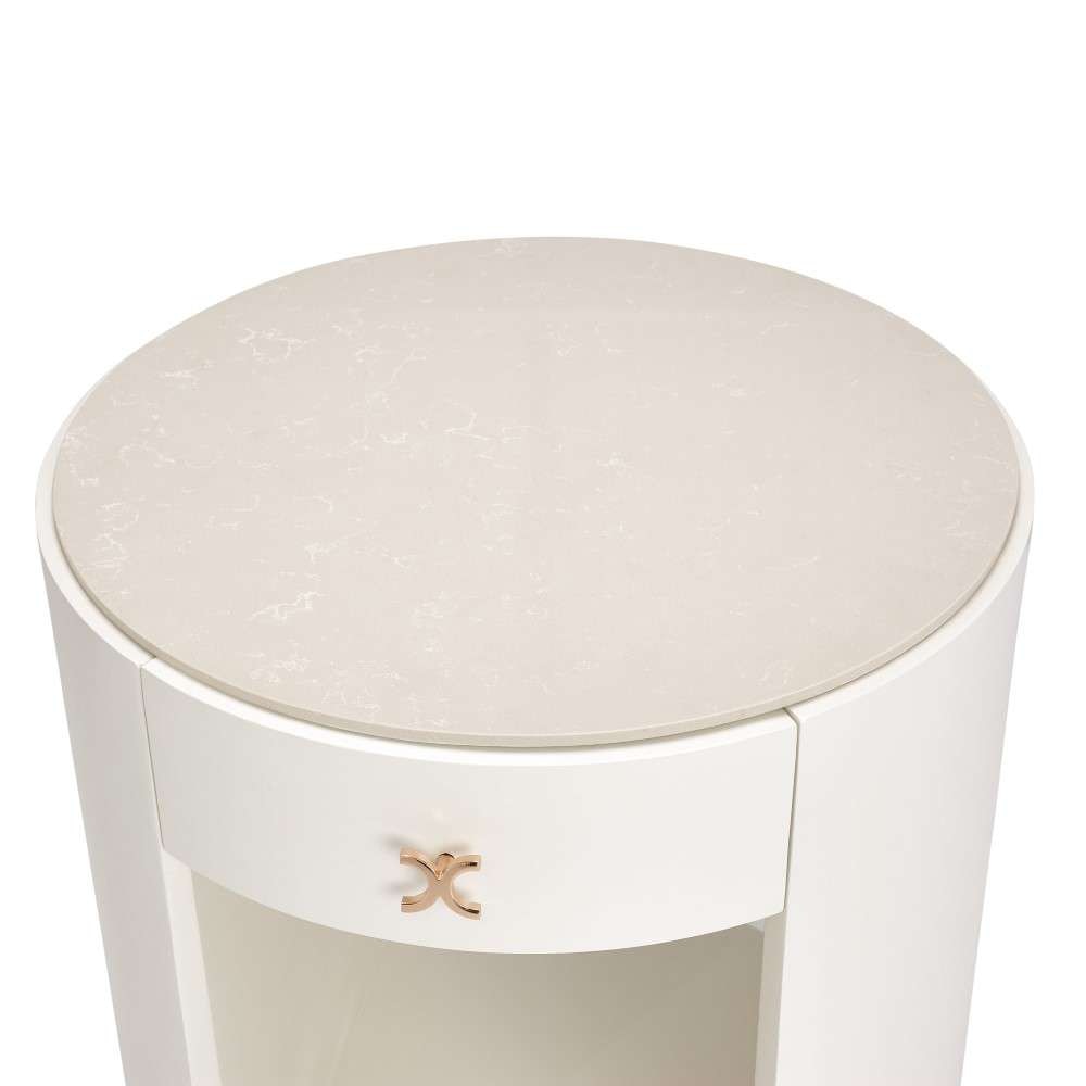 AICO by Michael Amini - La Rachelle Round End Table - Champagne - 9034224-136 veiw 7