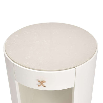 AICO by Michael Amini - La Rachelle Round End Table - Champagne - 9034224-136 veiw 7