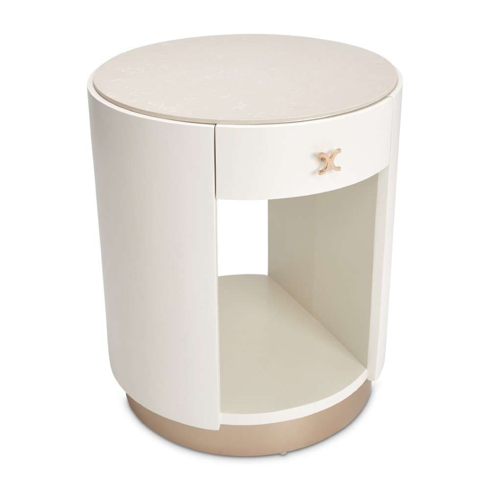 AICO by Michael Amini - La Rachelle Round End Table - Champagne - 9034224-136 veiw 10