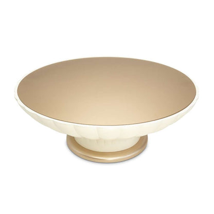 AICO by Michael Amini - La Rachelle Scalloped Round Cocktail Table - Champagne - 9034204-136 veiw 1