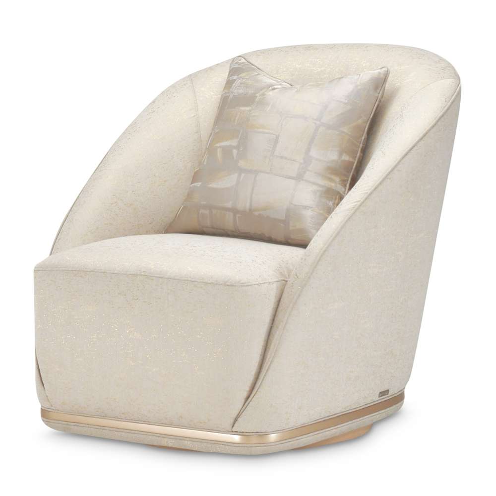 AICO by Michael Amini - La Rachelle Swivel Chair - Gold Rush/Champagne - 9034839-GDRSH-136 veiw 1