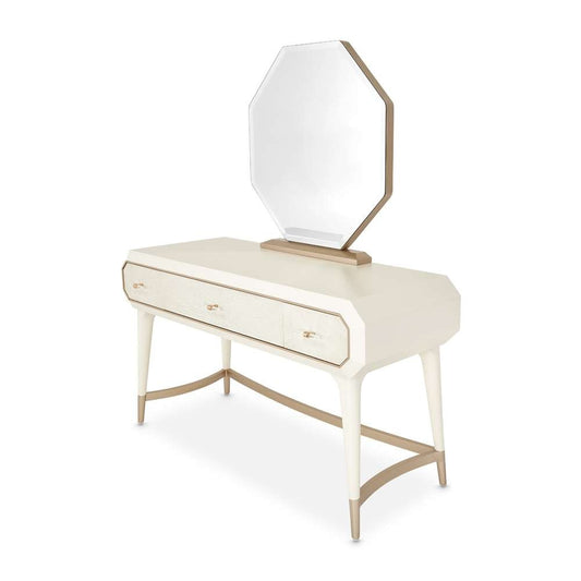 AICO by Michael Amini - La Rachelle Vanity and Mirror Set - Champagne - 9034058VAN2-136 veiw 1