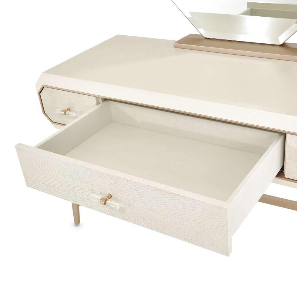 AICO by Michael Amini - La Rachelle Vanity Desk - Champagne - 9034058-136 veiw 6