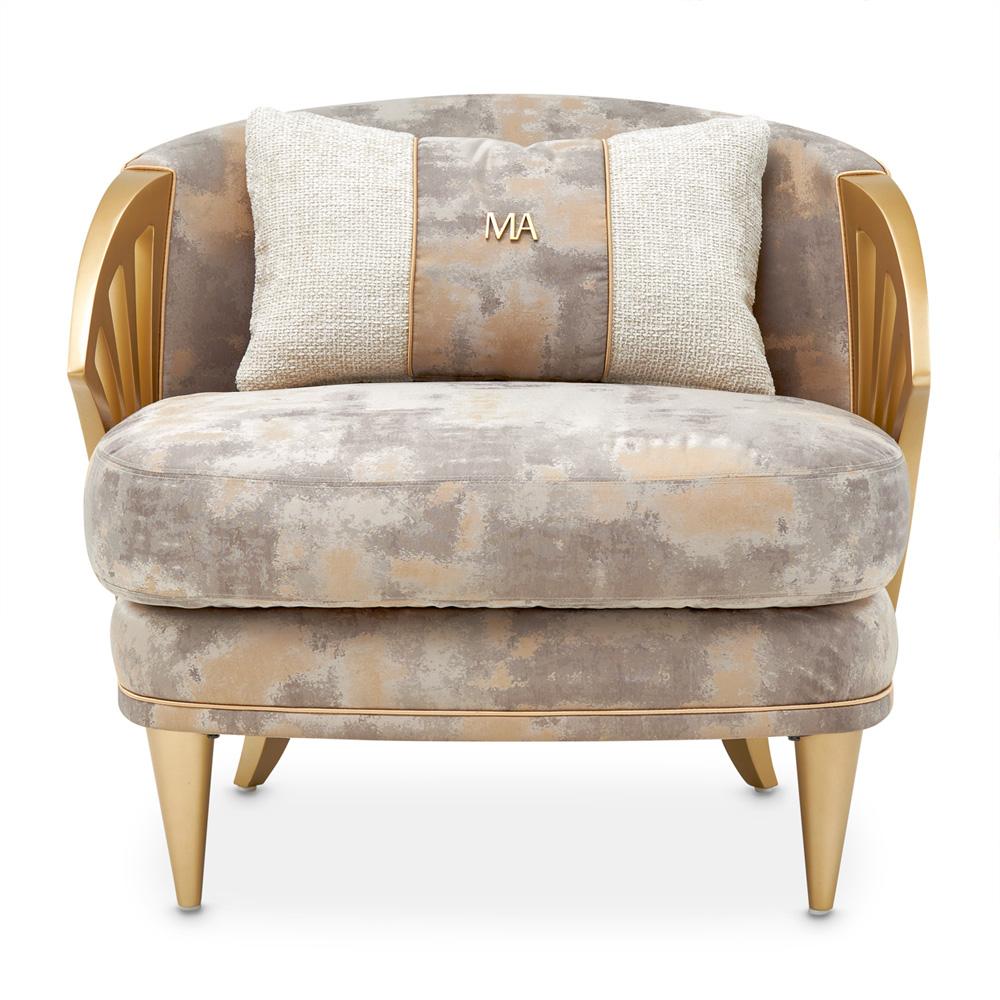 AICO by Michael Amini - La Terrazza Accent Chair - Cappuccino/Light Champagne - 9092834-CPCNO-124 veiw 1