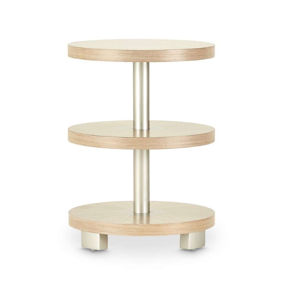 AICO by Michael Amini - Laguna Ridge - Round Chair Side Table - Washed Oak - 9083222-129 veiw 1