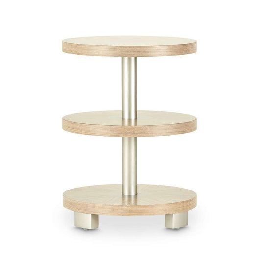 AICO by Michael Amini - Laguna Ridge - Round Chair Side Table - Washed Oak - 9083222-129 veiw 1