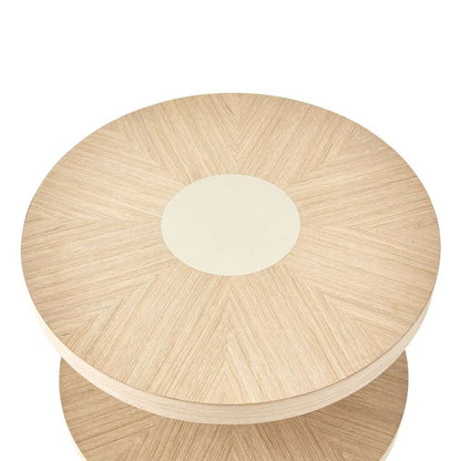 AICO by Michael Amini - Laguna Ridge - Round Chair Side Table - Washed Oak - 9083222-129 veiw 3