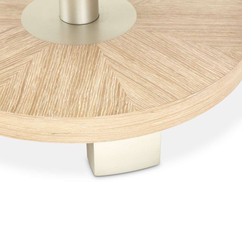 AICO by Michael Amini - Laguna Ridge - Round Chair Side Table - Washed Oak - 9083222-129 veiw 4