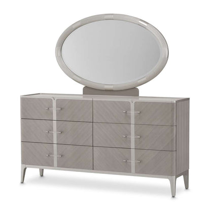 AICO by Michael Amini - Lanterna Dresser & Mirror - Silver Mist - N9032050-60-823 veiw 1