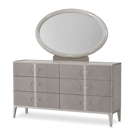 AICO by Michael Amini - Lanterna Dresser & Mirror - Silver Mist - N9032050-60-823 veiw 1