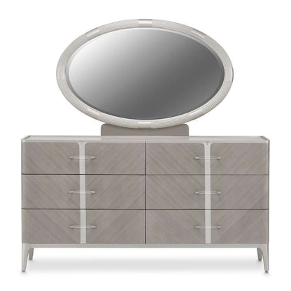 AICO by Michael Amini - Lanterna Dresser & Mirror - Silver Mist - N9032050-60-823 veiw 2