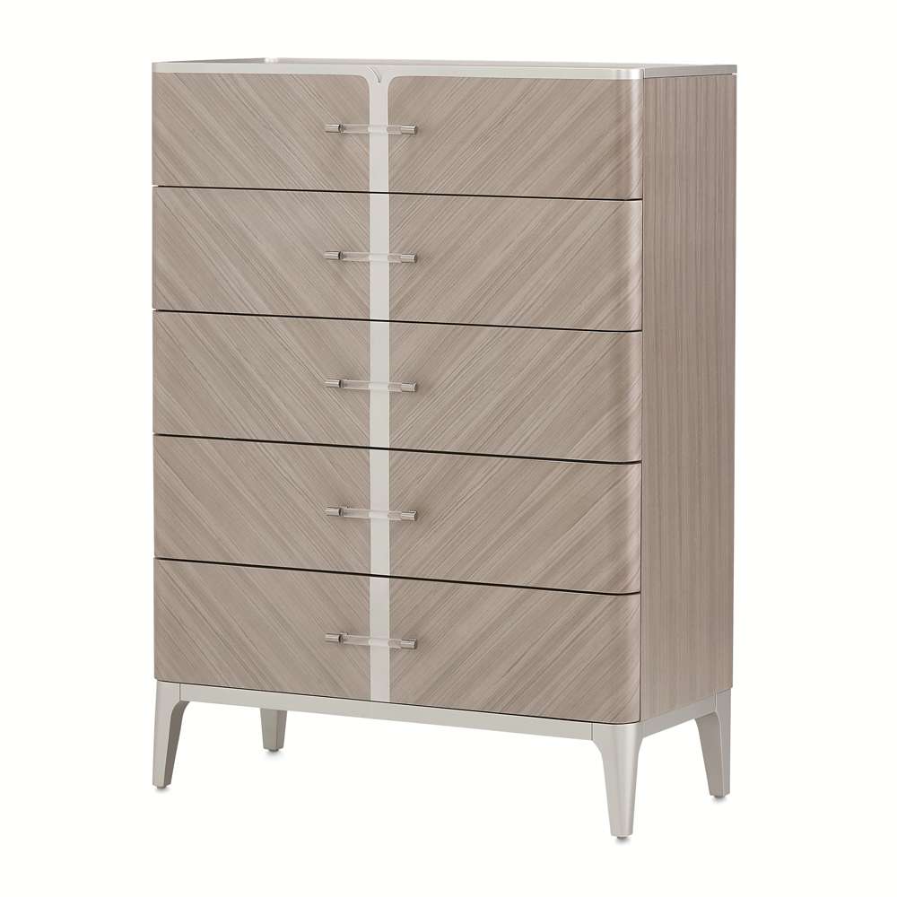 AICO by Michael Amini - Lanterna Highboy Chest - Silver Mist - 9032070-823 veiw 1