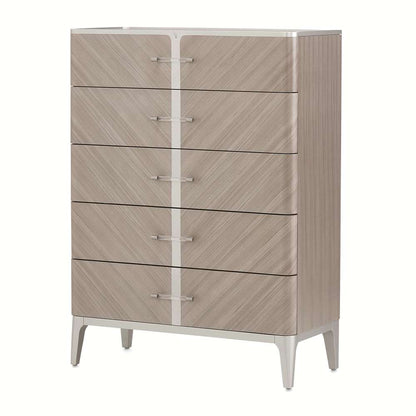 AICO by Michael Amini - Lanterna Highboy Chest - Silver Mist - 9032070-823 veiw 1