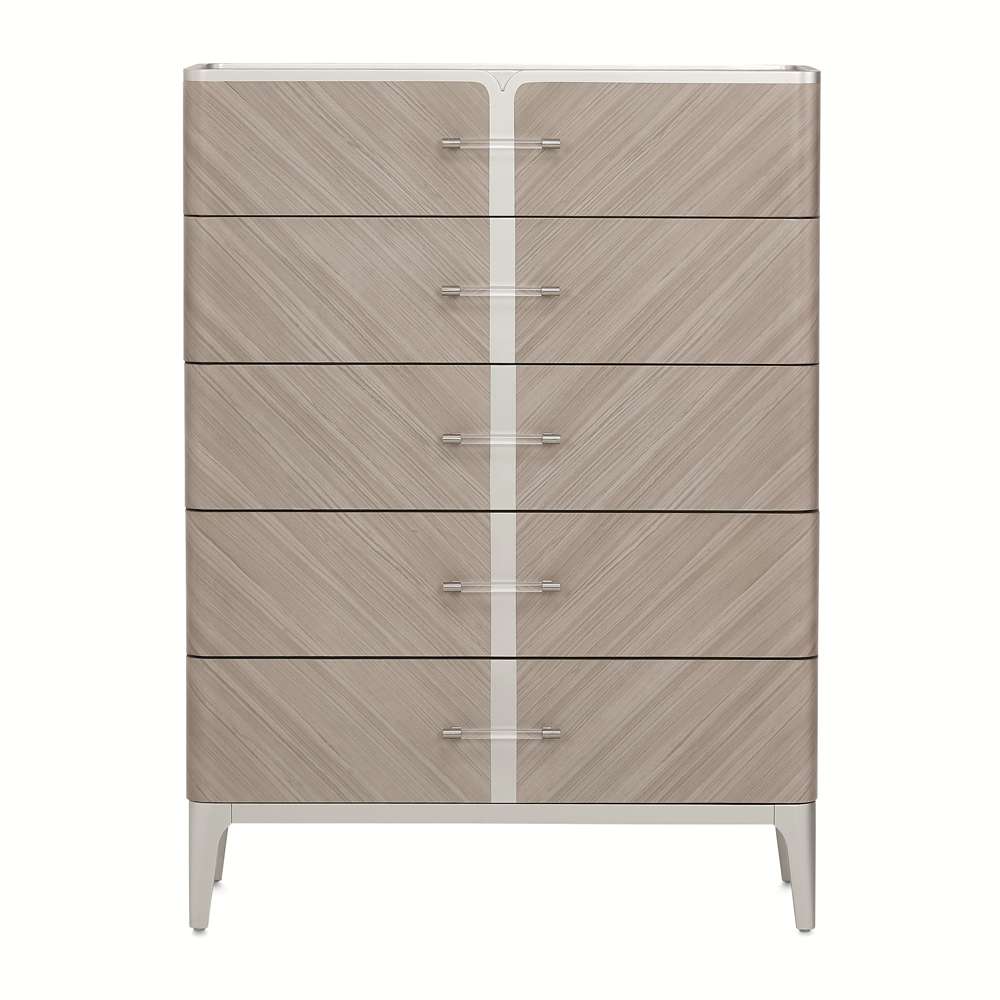 AICO by Michael Amini - Lanterna Highboy Chest - Silver Mist - 9032070-823 veiw 2