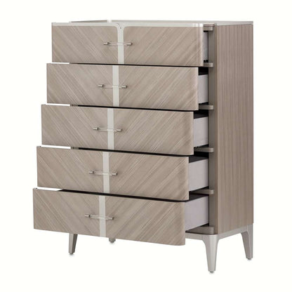AICO by Michael Amini - Lanterna Highboy Chest - Silver Mist - 9032070-823 veiw 6