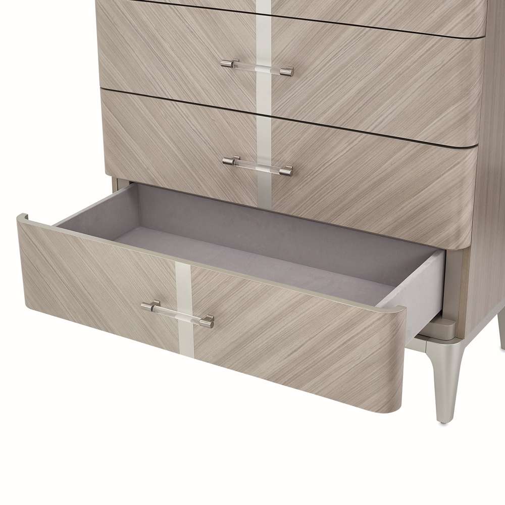 AICO by Michael Amini - Lanterna Highboy Chest - Silver Mist - 9032070-823 veiw 7