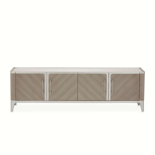 AICO by Michael Amini - Lanterna Media Cabinet - Silver Mist - 9032081-823 veiw 2
