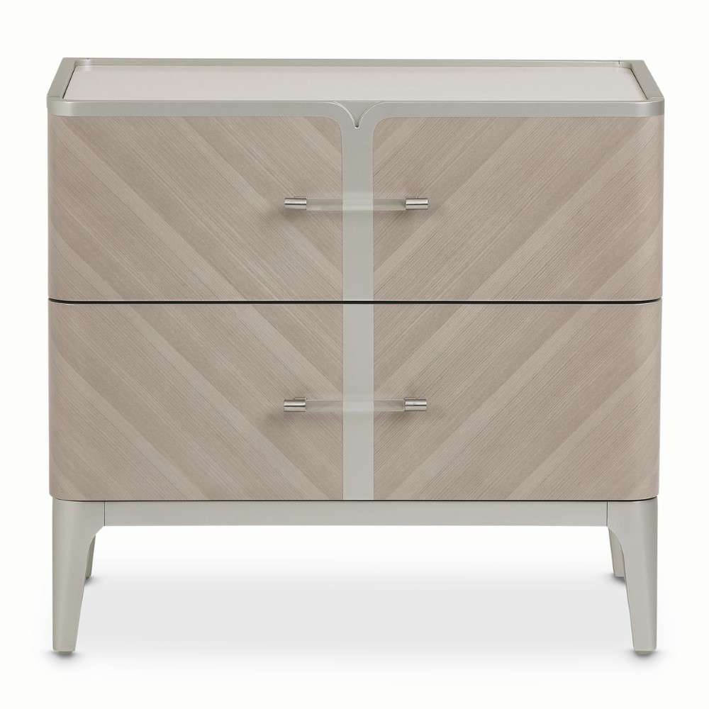 AICO by Michael Amini - Lanterna Nightstand - Silver Mist - N9032040-823 veiw 2