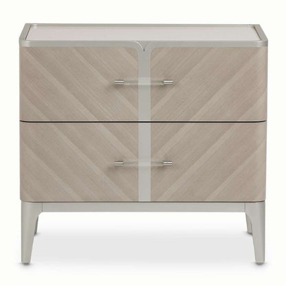 AICO by Michael Amini - Lanterna Nightstand - Silver Mist - N9032040-823 veiw 2