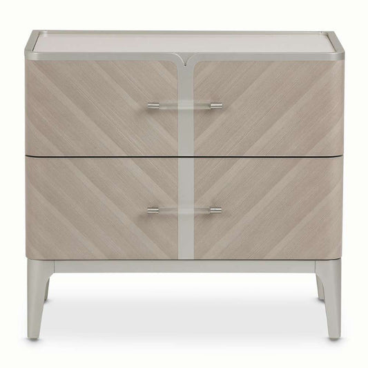 AICO by Michael Amini - Lanterna Nightstand - Silver Mist - N9032040-823 veiw 2