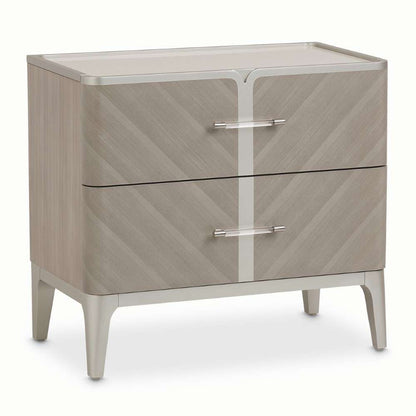 AICO by Michael Amini - Lanterna Nightstand - Silver Mist - N9032040-823 veiw 3