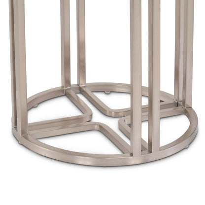 AICO by Michael Amini - Lanterna Chairside Table - Silver Mist - N9032222-823 veiw 5