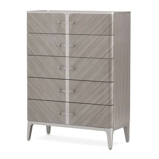 AICO by Michael Amini - Lanterna Highboy Chest - Silver Mist - N9032070-823 veiw 1
