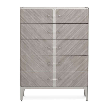 AICO by Michael Amini - Lanterna Highboy Chest - Silver Mist - N9032070-823 veiw 2