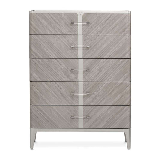AICO by Michael Amini - Lanterna Highboy Chest - Silver Mist - N9032070-823 veiw 2