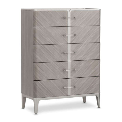 AICO by Michael Amini - Lanterna Highboy Chest - Silver Mist - N9032070-823 veiw 3