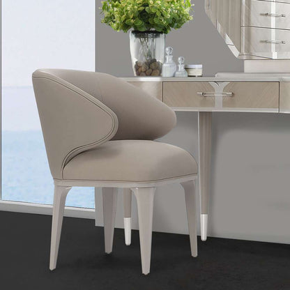 AICO by Michael Amini - Lanterna Vanity Chair - Silver Mist - 9032244-823 veiw 9