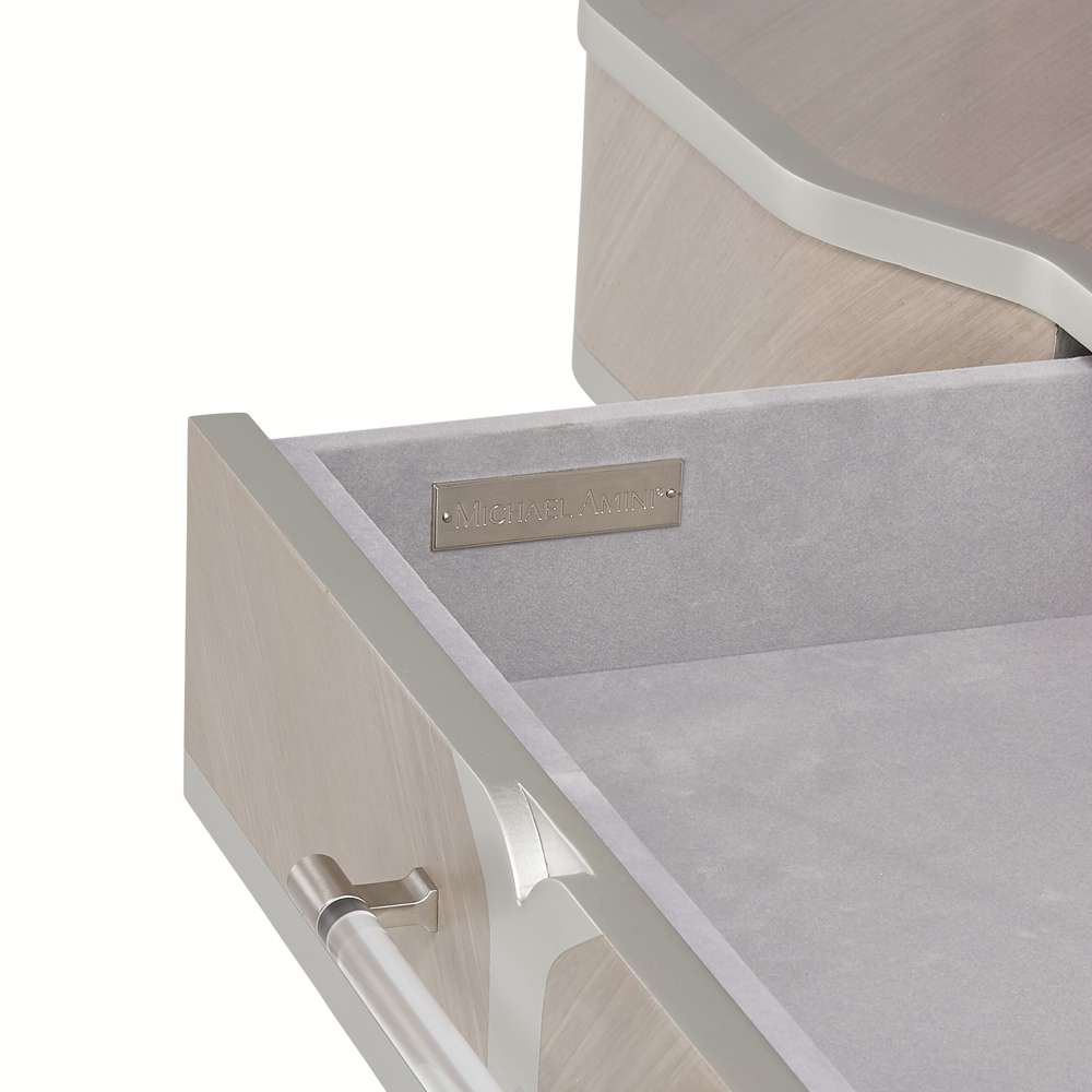 AICO by Michael Amini - Lanterna Vanity/Writing Desk - Silver Mist - 9032058-823 veiw 3