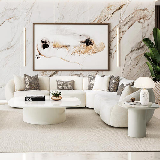 AICO by Michael Amini - Le Montreaux 5-Piece Modular Sectional - Gardenia - LFR-MTRX5PC-GNA-000 veiw 1