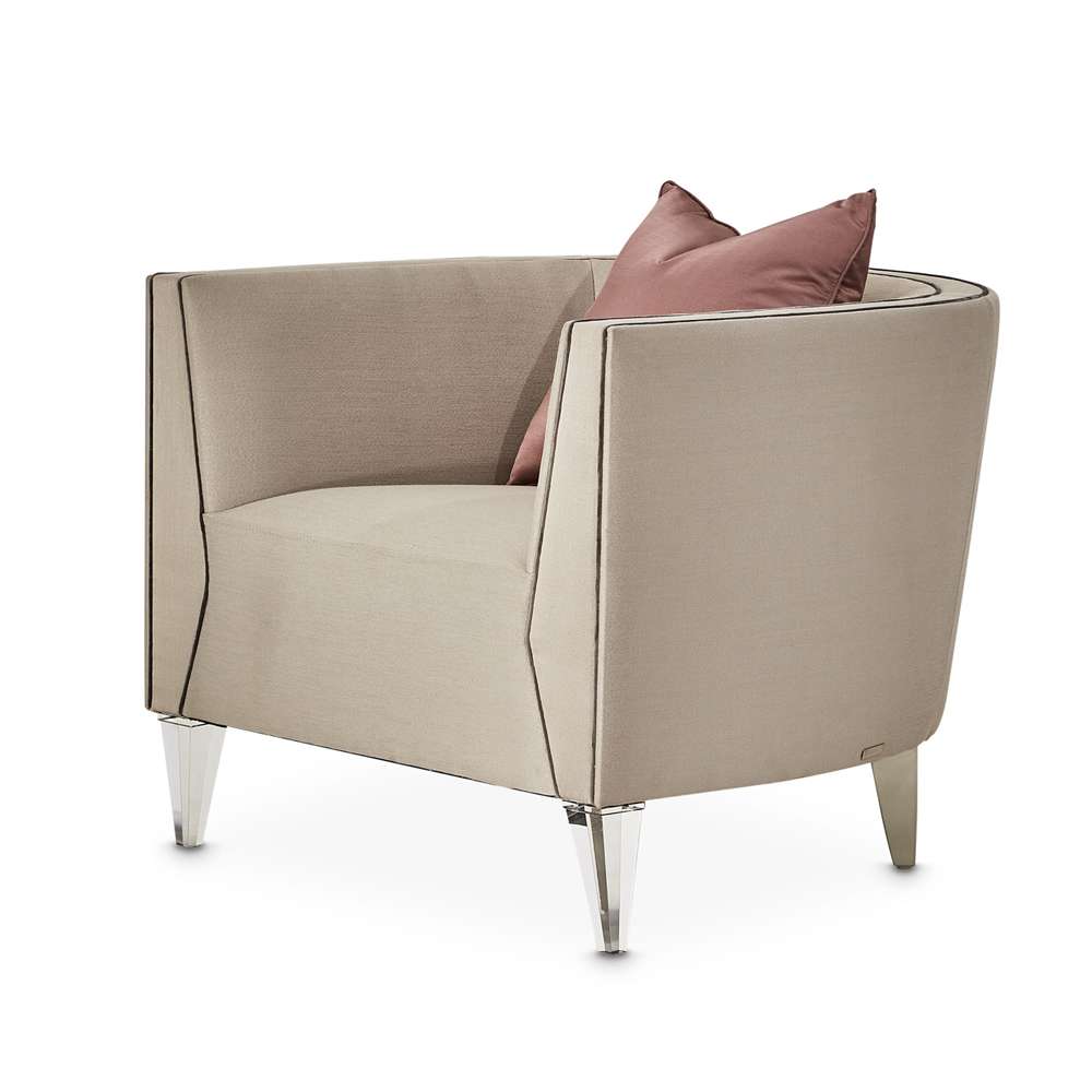AICO by Michael Amini - Linea Matching Accent Chair - Metallic/Silver Mist - NLRU-LNEA835-MTL-823 veiw 1