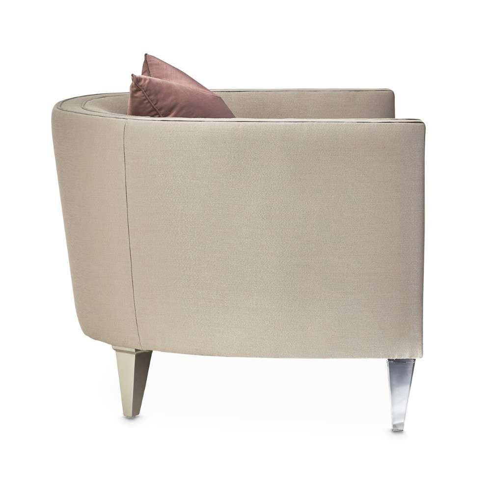 AICO by Michael Amini - Linea Matching Accent Chair - Metallic/Silver Mist - NLRU-LNEA835-MTL-823 veiw 2