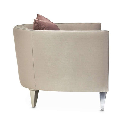 AICO by Michael Amini - Linea Matching Accent Chair - Metallic/Silver Mist - NLRU-LNEA835-MTL-823 veiw 2