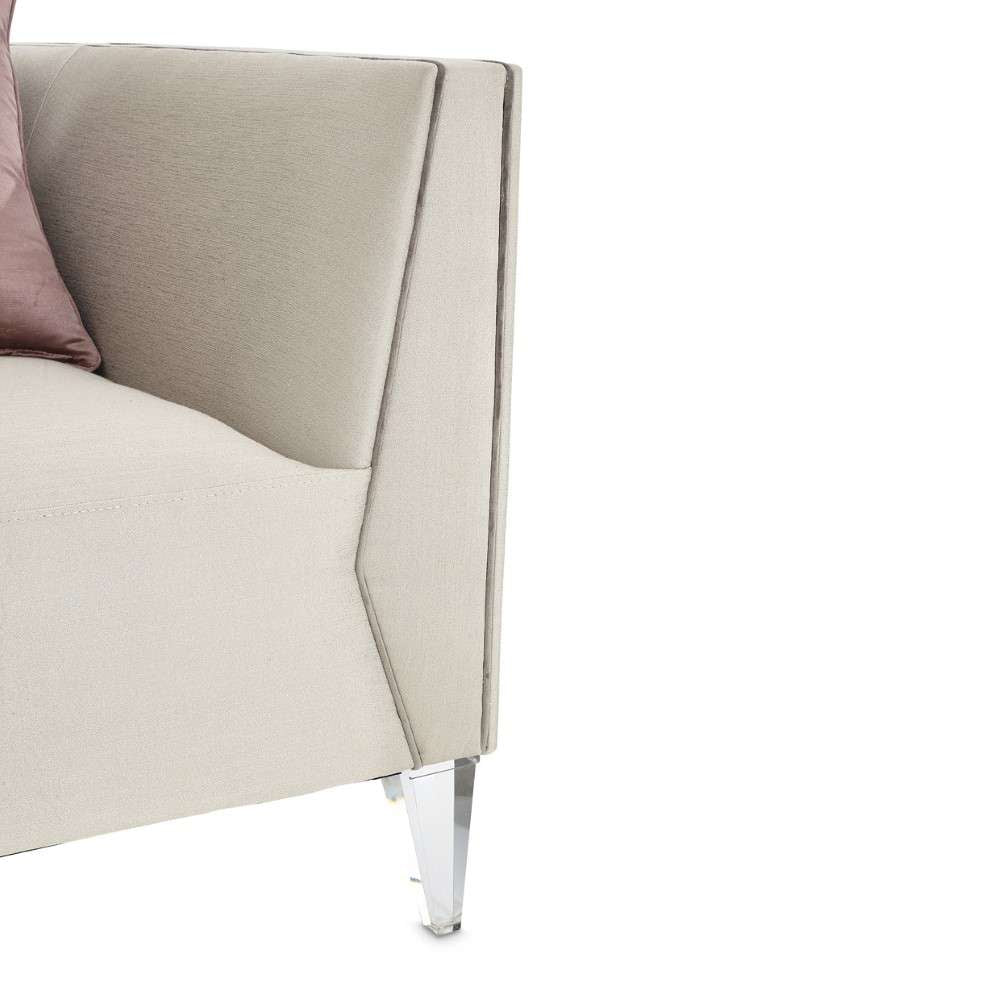 AICO by Michael Amini - Linea Matching Accent Chair - Metallic/Silver Mist - NLRU-LNEA835-MTL-823 veiw 5