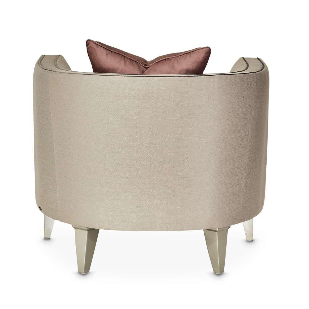 AICO by Michael Amini - Linea Matching Accent Chair - Metallic/Silver Mist - NLRU-LNEA835-MTL-823 veiw 8