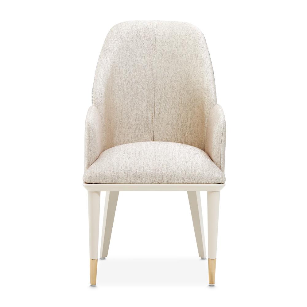 AICO by Michael Amini - Lisbon Dining Arm Chair - Silken Matte Cream - LFR-LSBN004A-140 veiw 1
