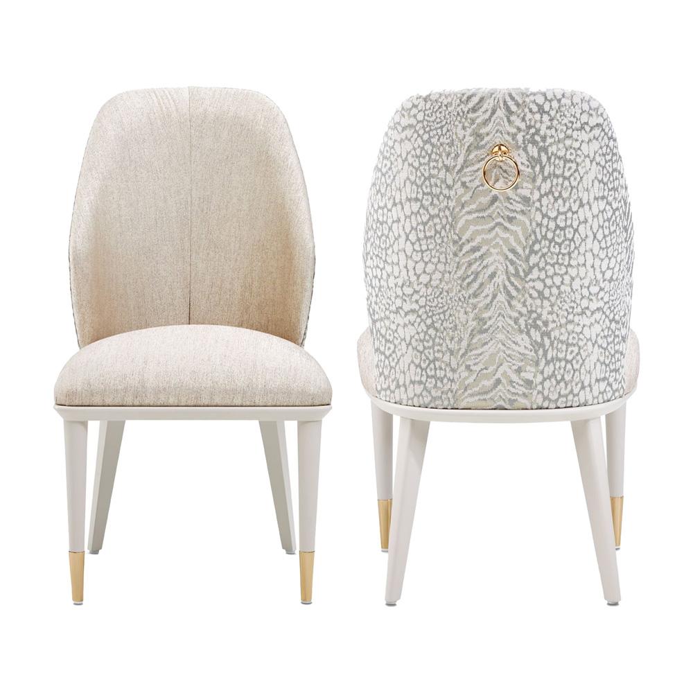 AICO by Michael Amini - Lisbon Dining Side Chair - Set of 2 - Silken Matte Cream - LFR-LSBN003A-140 veiw 1
