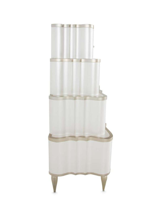 AICO by Michael Amini - London Place 6-Drawer Tiered Chest - Creamy Pearl - N9004070SA-112 veiw 2