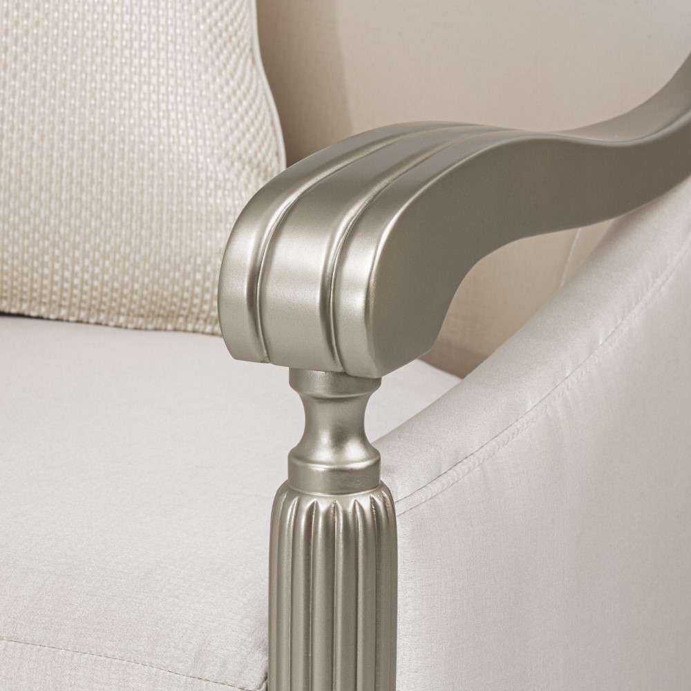 AICO by Michael Amini - London Place Accent Chair - Porcelain/Platinum - NC9004834-PRCLN-124 veiw 3
