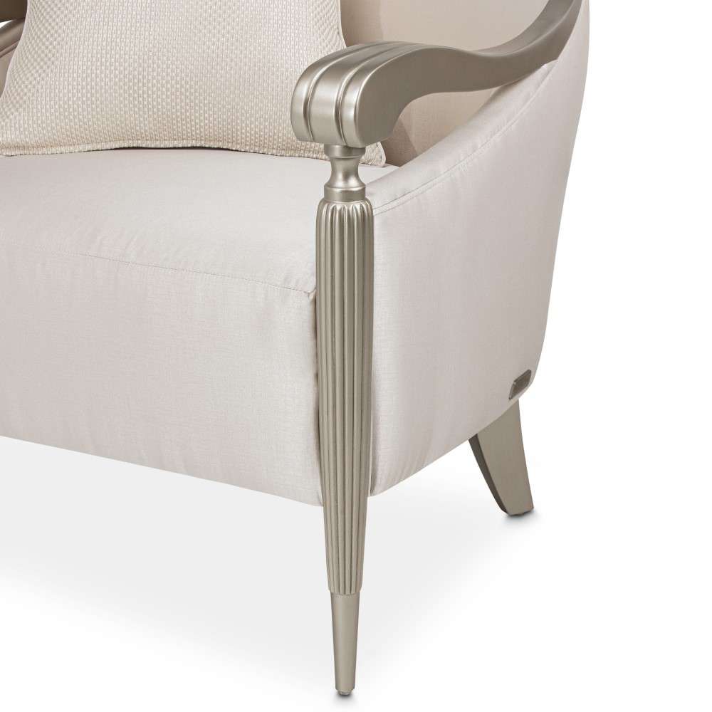 AICO by Michael Amini - London Place Accent Chair - Porcelain/Platinum - NC9004834-PRCLN-124 veiw 6