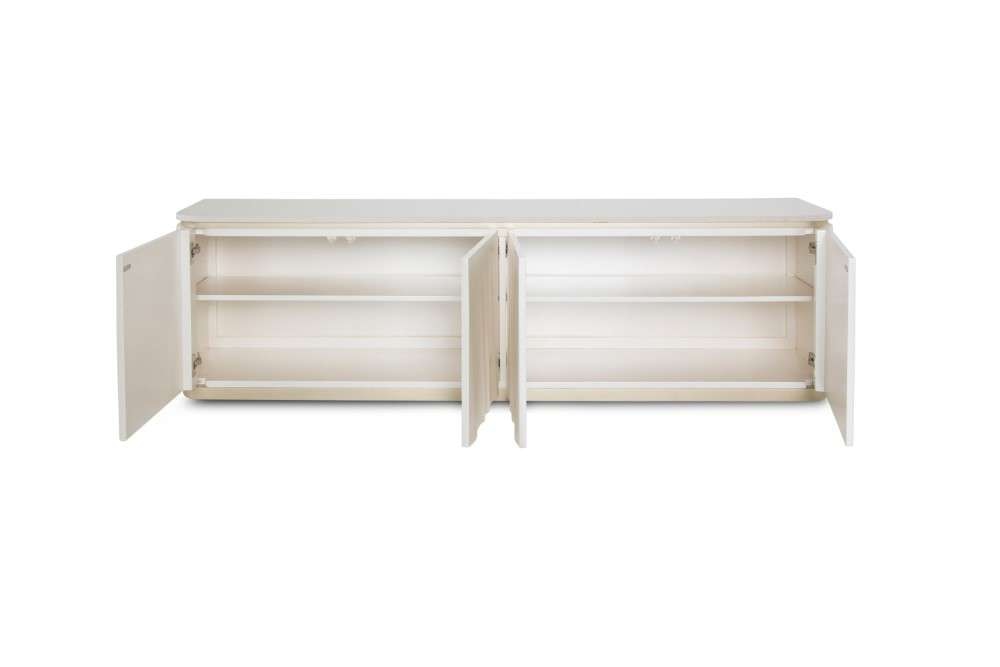 AICO by Michael Amini - London Place Media Cabinet - Creamy Pearl - N9004081-112 veiw 3