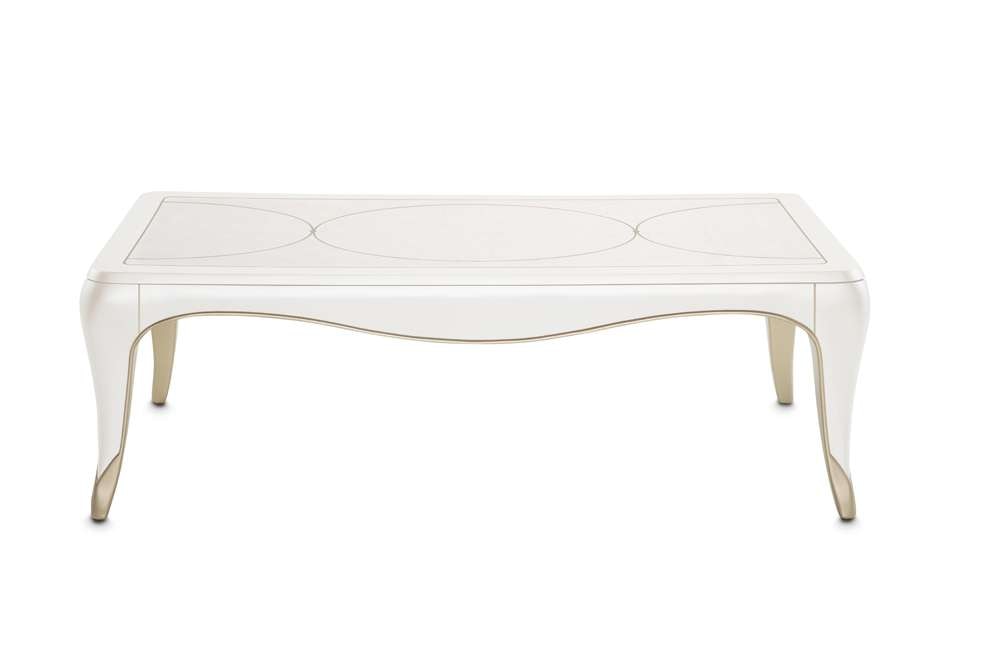 AICO by Michael Amini - London Place Rectangular Cocktail Table - Creamy Pearl - N9004201-112 veiw 1