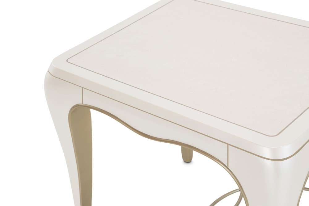 AICO by Michael Amini - London Place Rectangular End Table - Creamy Pearl - N9004202-112 veiw 2