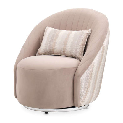 AICO by Michael Amini - Lucca Swivel Chair - Silver - LFR-LUCA839-NGT-808 veiw 1