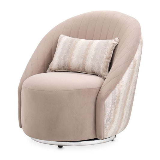 AICO by Michael Amini - Lucca Swivel Chair - Silver - LFR-LUCA839-NGT-808 veiw 1