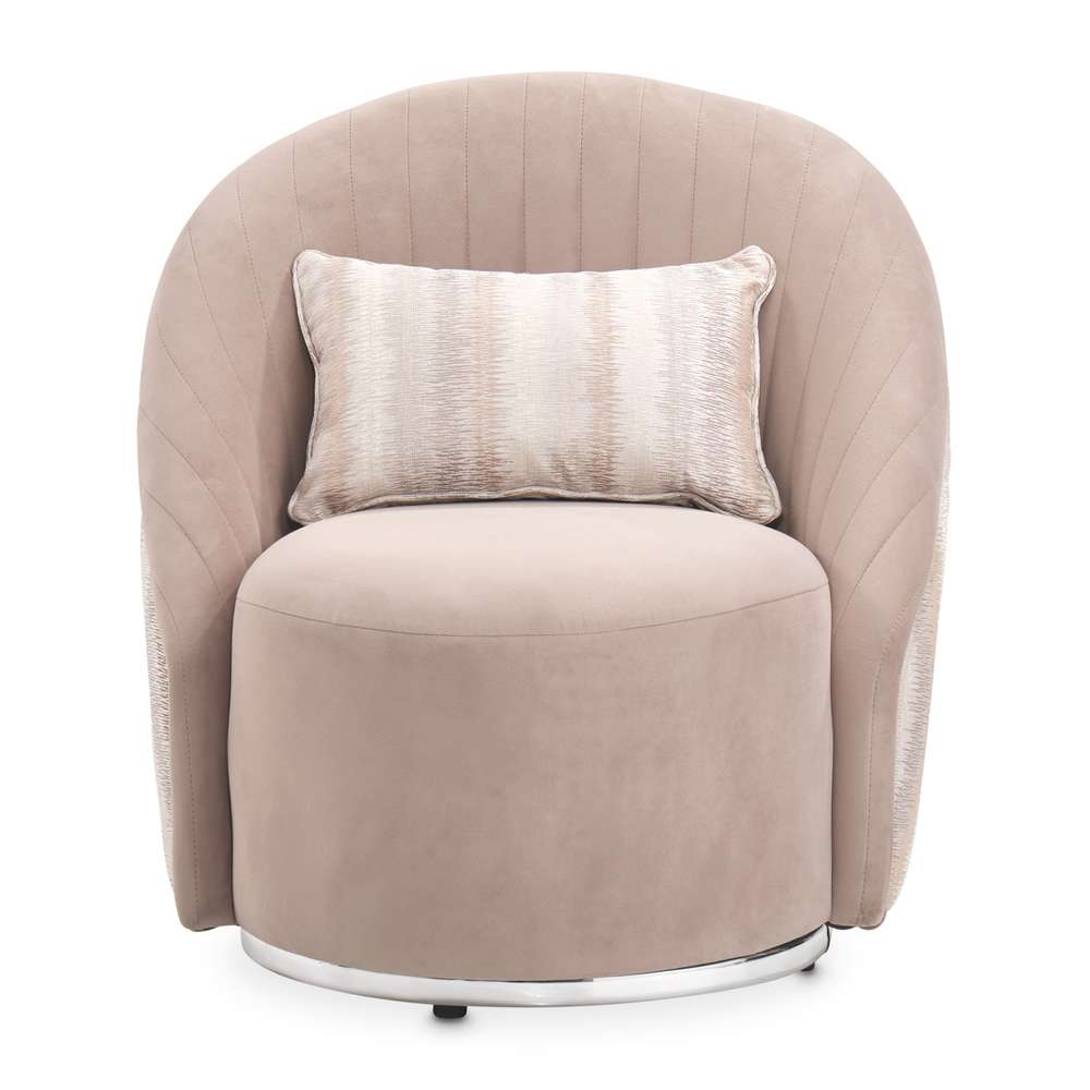 AICO by Michael Amini - Lucca Swivel Chair - Silver - LFR-LUCA839-NGT-808 veiw 2